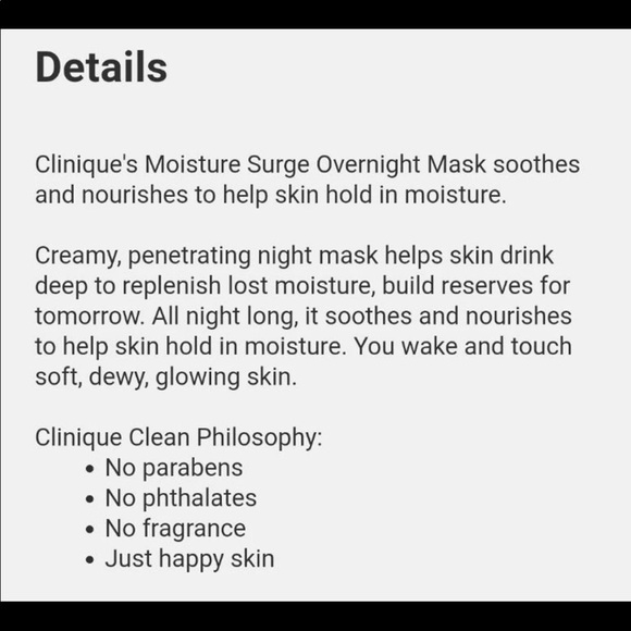 ❌❌SOLD❌❌………………………………………………………………..:.Clinique Moisture Surge Over night Mask - Picture 6 of 6
